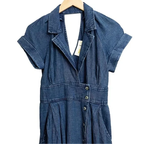 Anthroplogies Denim Blue Dress - Picture 4 of 7